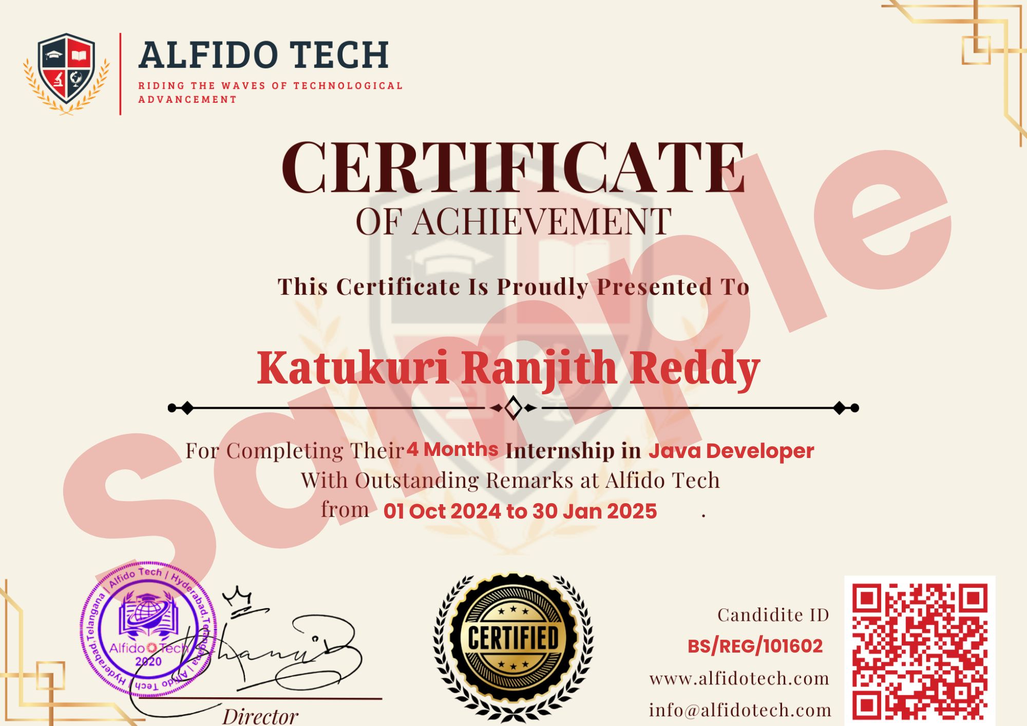 sample certificate of completion